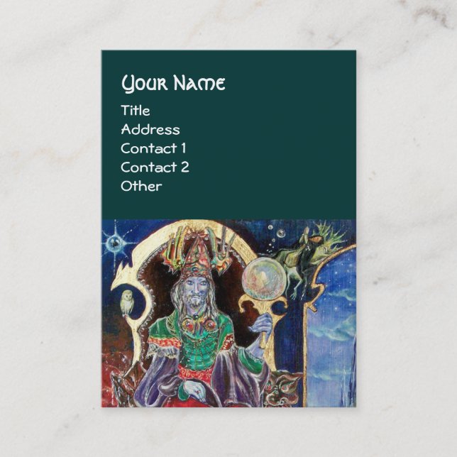 Carte De Visite NEUROMANCER, bleu rouge vert (Devant)