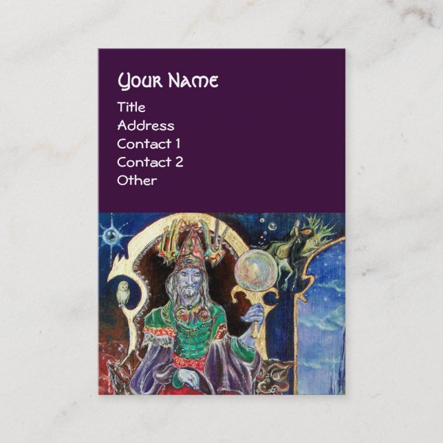 Carte De Visite NEUROMANCER, bleu rouge violet (Devant)
