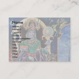 Carte De Visite NEUROMANCER gris jaune bleu rouge vert noir