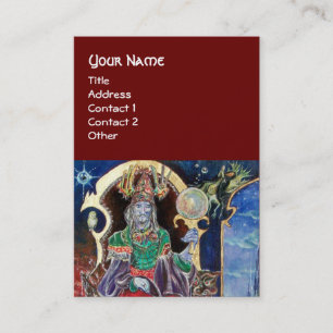 Carte De Visite NEUROMANCER, Roi magique Bleu Rouge