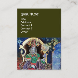 Carte De Visite NEUROMANCIER, bleu rouge vert