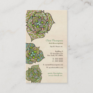 Carte de visite neutre floral d'environnement vert