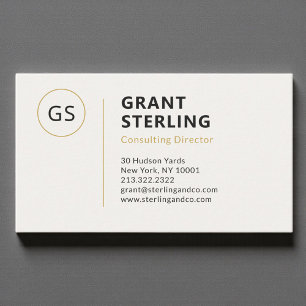 Carte De Visite Neutre Or Minimaliste Professionnel Moderne