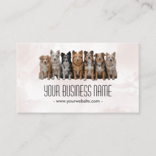 Carte de visite neutre pour promeneur de chiens /