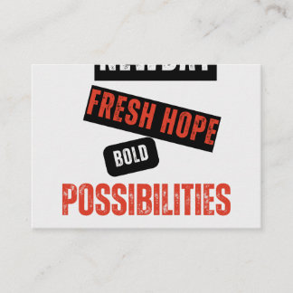 Carte De Visite New Day. Fresh Hope. Bold Possibilities. – Inspira