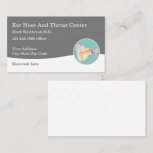 Carte De Visite Nez Oural Et Throfuge Docteur
