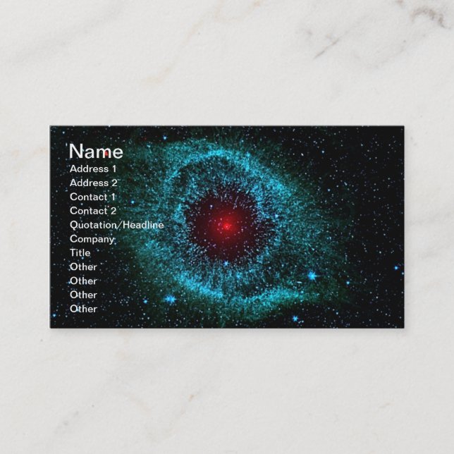 Carte De Visite NGC 7293 L'Helix Nebula NASA (Devant)