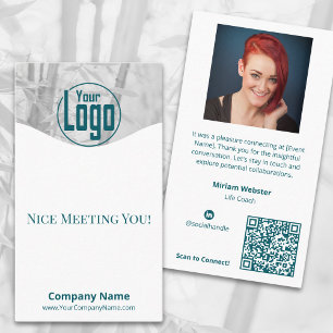 Carte De Visite Nice Meeting You - Life Coach Company Turquoise