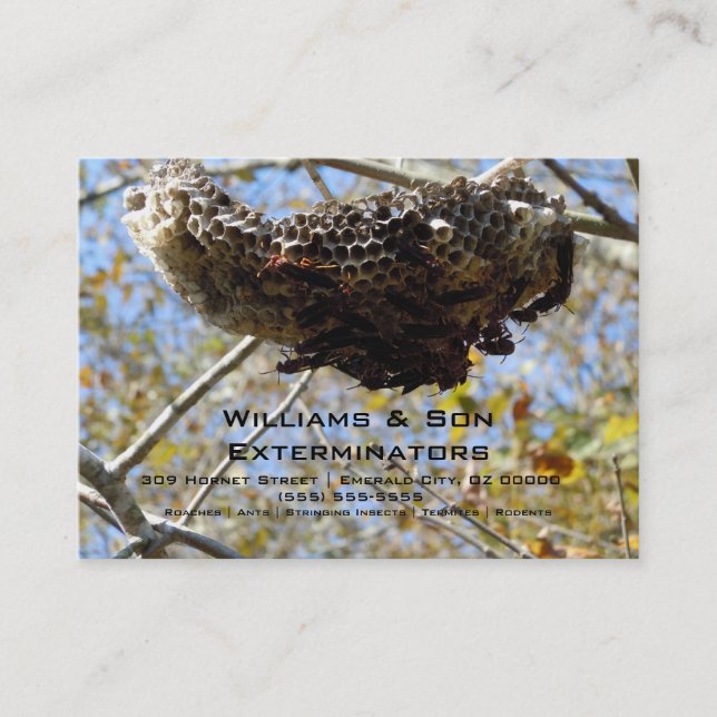 Carte De Visite Nid de guêpe ! Yikes ! (Devant)