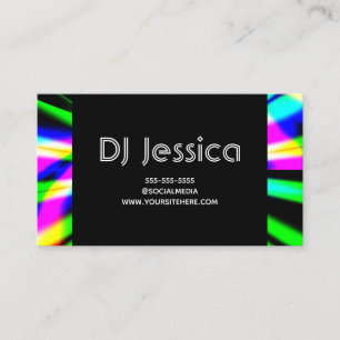 Carte De Visite Night Club Abstrait Neon Lights DJ
