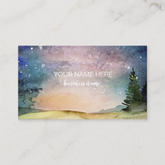 Carte de visite Night Sky Nature Watercolor
