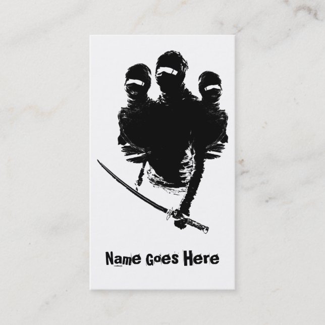Carte De Visite ninjas de tres (Devant)