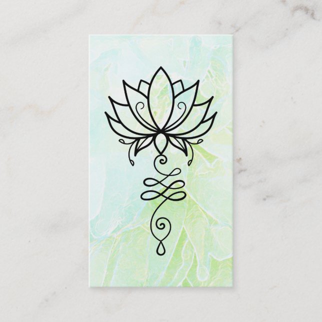 Carte De Visite *~* Nirvana Lotus Ombre Yoga.  Géométrie sacrée (Devant)