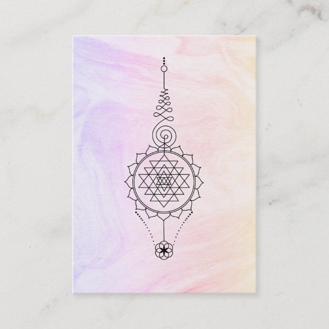 Carte De Visite *~* Nirvana Pastel Ombre Marble Reiki Guérison (Devant)