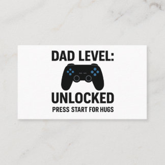Carte De Visite Niveau papa déverrouillé - Amusant Gamer Fête des