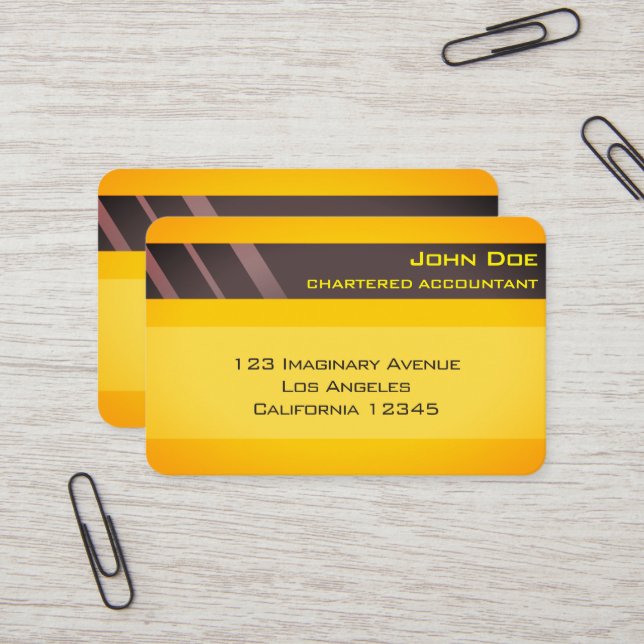 "Carte de visite No.3 de style de carte de crédit (Devant/Arrière en situation)