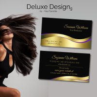 Noble Black Wavy Gold Décor Classic et luxe