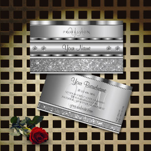 Carte De Visite Noble Parties scintillant d'étincelle en argent Di