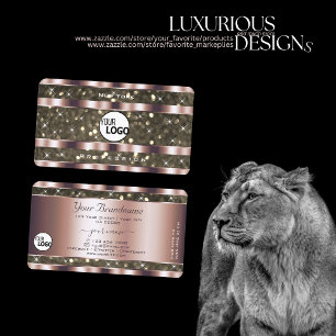 Carte De Visite Noble Parties scintillant or Étoiles Étincelles Lo