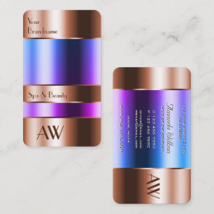 Carte De Visite Noble Verre en cuivre peut regarder Blue Liquids I