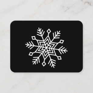 Carte De Visite Noël d'hiver Flocon de neige Correspondant à la fa