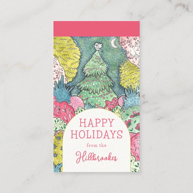 Carte De Visite Noël Jardin do-it-yourself Cadeaux Pack (Dos)