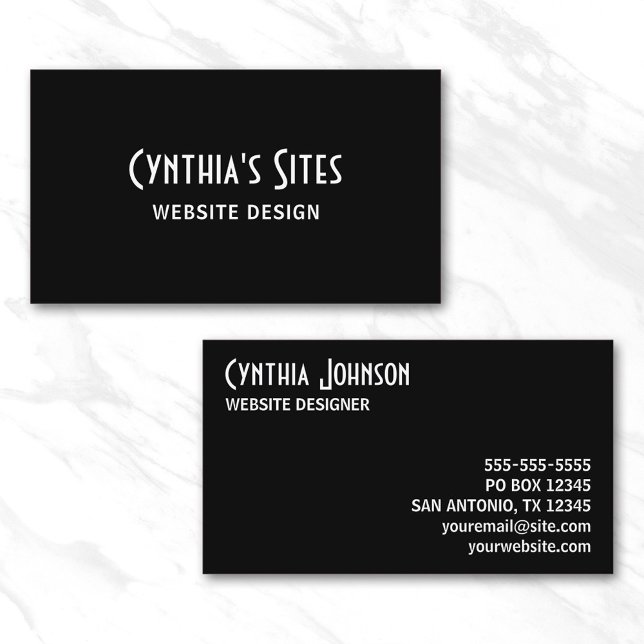 Carte De Visite Noir (Black Business Card)