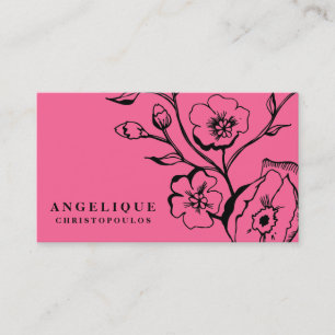Carte De Visite noir 311-Lush rose