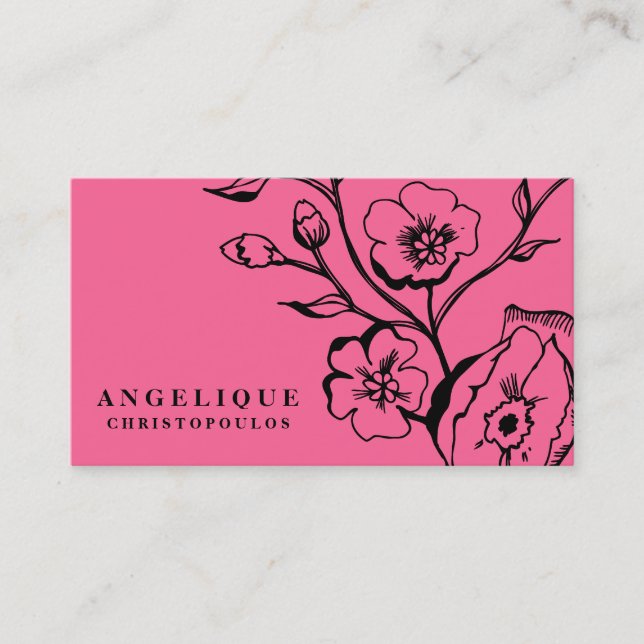Carte De Visite noir 311-Lush rose (Devant)