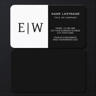 Carte De Visite Noir Blanc