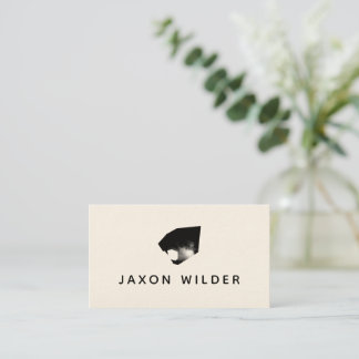 Carte De Visite Noir Blanc Fumée Nuage Jaguar Minimal Rustique