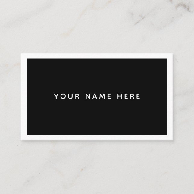 Carte de visite noir blanc minimal (Devant)