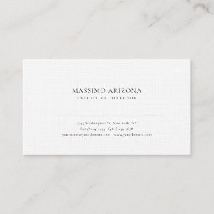 Carte De Visite Noir Blanc Minimaliste Simple Lin Premium
