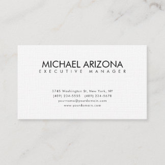 Carte De Visite Noir & Blanc Minimaliste Simple Linge Simple