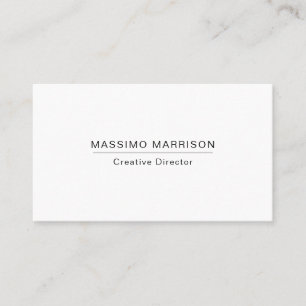 Carte De Visite Noir & Blanc Minimaliste Tendance Professionnel