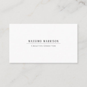 Carte De Visite Noir & Blanc Minimaliste Tendance Professionnel