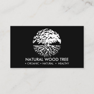 Carte De Visite noir blanc nature Forêt arbre