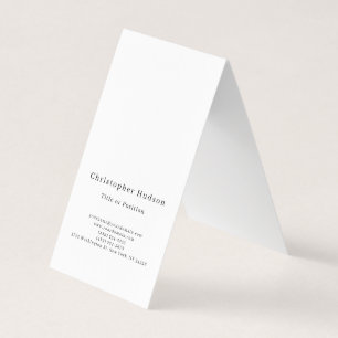 Carte De Visite Noir & Blanc Simple Plain Minimaliste