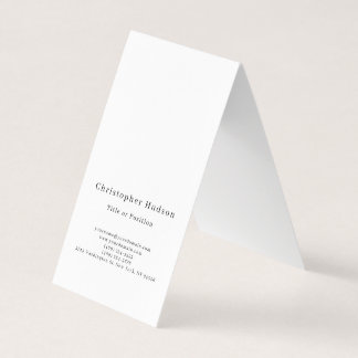 Carte De Visite Noir & Blanc Simple Plain Minimaliste
