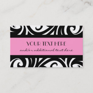 Carte De Visite Noir chic et blanc