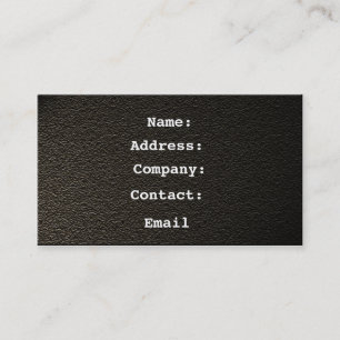 Carte De Visite noir cuir -