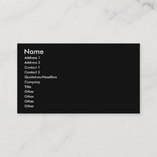 Carte de visite noir de base