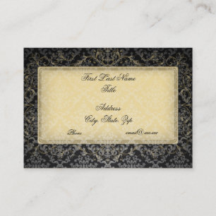 Carte de visite noir de damassé