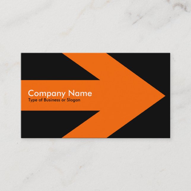 Carte De Visite Noir de la flèche v3 (orange) - (Devant)