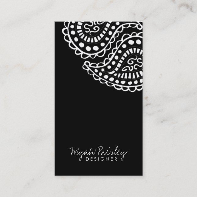 Carte De Visite noir du solide | de 311-Myah Paisley (Devant)