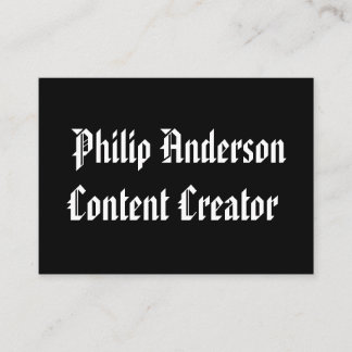 Carte de visite noir et blanc