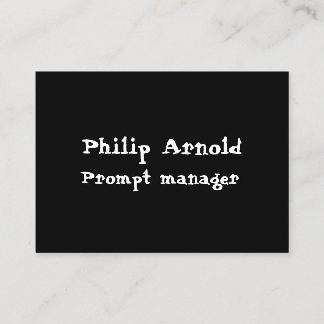 Carte de visite noir et blanc (Devant)