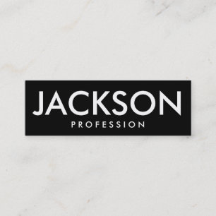 Carte de visite noir et blanc audacieux