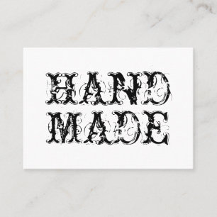 Carte De Visite Noir et blanc faits main vintage moderne