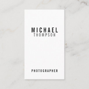 Carte De Visite Noir et blanc minimaliste professionnel